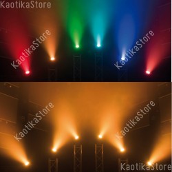 Showtec Shark Wash One 7x 12W Q6 LED testa mobile beam luci discoteca testa rotante DMX