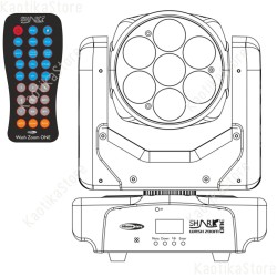 Showtec Shark Wash One 7x 12W Q6 LED testa mobile beam luci discoteca testa rotante DMX