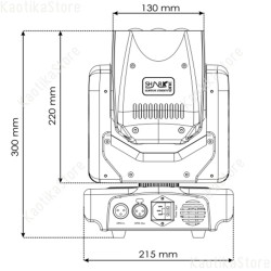 Showtec Shark Wash One 7x 12W Q6 LED testa mobile beam luci discoteca testa rotante DMX