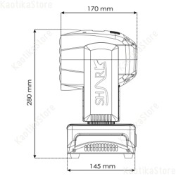 Showtec Shark Wash One 7x 12W Q6 LED testa mobile beam luci discoteca testa rotante DMX