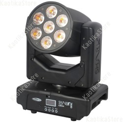 Showtec Shark Wash One 7x 12W Q6 LED testa mobile beam luci discoteca testa rotante DMX