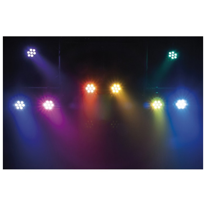 42582 Showtec Faro Compact Par 7 Q4 LED DMX PAR luci palchetto live music dj arredo locali lounge chillout centro benessere ean