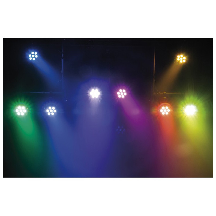 42582 Showtec Faro Compact Par 7 Q4 LED DMX PAR luci palchetto live music dj arredo locali lounge chillout centro benessere ean