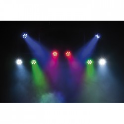 42582 Showtec Faro Compact Par 7 Q4 LED DMX PAR luci palchetto live music dj arredo locali lounge chillout centro benessere ean
