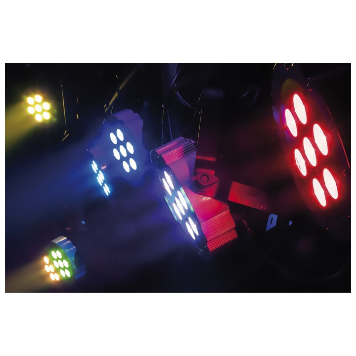 42582 Showtec Faro Compact Par 7 Q4 LED DMX PAR luci palchetto live music dj arredo locali lounge chillout centro benessere ean