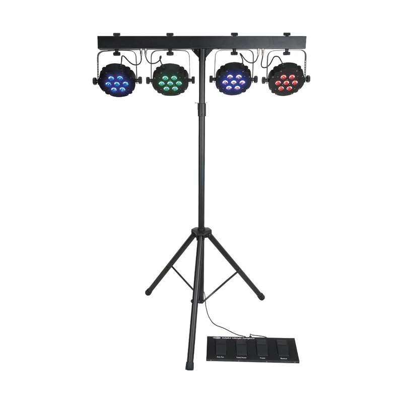Showtec Compact Power Light Set MKII con palo borsa e pedaliera sistema completo fari piatti RGB strobo KaotikaStore