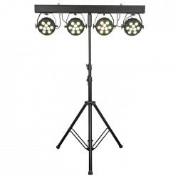 Showtec Showtec Lightset PRO 9/10 RGBM sistema 4 fari piatti RGBM strobo noleggio service audio luci dj discoteca