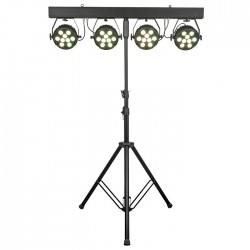 Showtec Showtec Lightset PRO 9/10 RGBM sistema 4 fari piatti RGBM strobo noleggio service audio luci dj discoteca