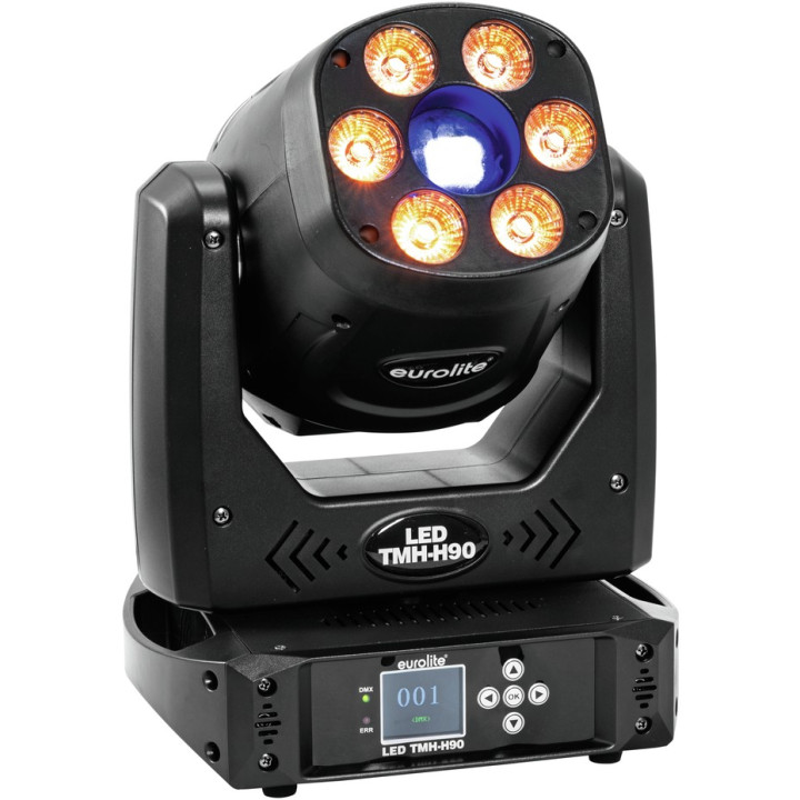 EUROLITE LED TMH-H90 Hybrid Moving-Head Spot/Wash COB testa Mobile DMX