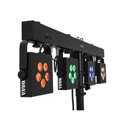 EUROLITE LED KLS-902 Next Compact Light Set barra cablata con 4 potenti fari QuickDMX per eventi e spettacoli dj live music