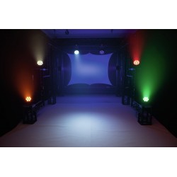 51915320 Eurolite LED 7C-7 Silent Slim Spot 7 in 1 colore miscelazione colori RGBA/CW/WW+UV, dimmer e strobo