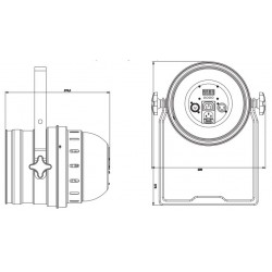 51914027 EUROLITE Set 4x LED PAR-64 HCL 12x10W bk + Case valigia baule fari PAR-64 teatro spettacoli eventi 4026397576627