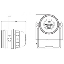 51914027 EUROLITE Set 4x LED PAR-64 HCL 12x10W bk + Case valigia baule fari PAR-64 teatro spettacoli eventi 4026397576627