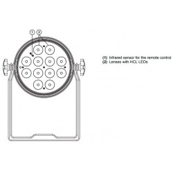 51914027 EUROLITE Set 4x LED PAR-64 HCL 12x10W bk + Case valigia baule fari PAR-64 teatro spettacoli eventi 4026397576627