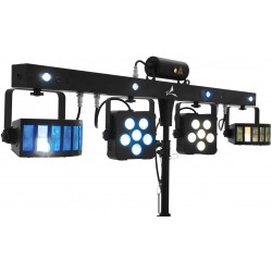 51741091 EUROLITE LED KLS Laser Bar PRO FX Light Set barra con 2 derby 2 fari spot UV strobo laser KaotikaStore 4026397571523