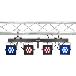 EUROLITE LED KLS-3002 Next Compact Light Set compatto fari PAR LED RGBAW/UV con telecomando