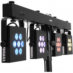 42109895 EUROLITE LED KLS-3002 Next Compact Light Set compatto fari PAR LED RGBAW/UV con telecomando KaotikaStore