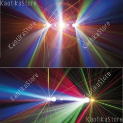 Showtec Dynamica 4-in-1 luce led + strobo + laser + UV controllabile in DMX e IR con telecomando incluso