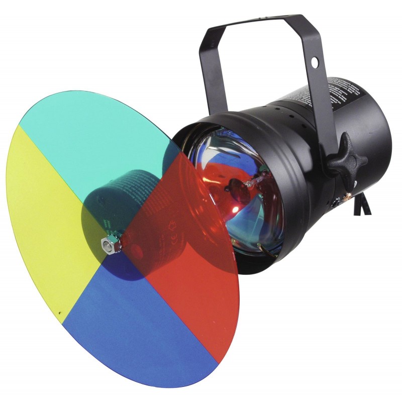 Faretto PAR-36 con ruota colori e lampada inclusa 30W 6.3v faro per sfera specchiata palla KaotikaStore