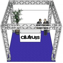 Alutruss Truss set QUADLOCK 6082 square 4x4x3.5m (WxDxH) sistema americana per fiera manifestazione pubblicità KaotikaStore