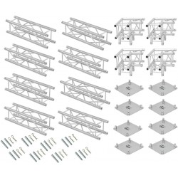 Alutruss Truss set QUADLOCK 6082 square 4x4x3.5m (WxDxH) sistema americana per fiera manifestazione pubblicità KaotikaStore