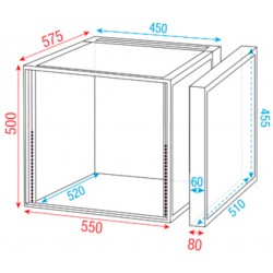 Showgear Double Door Case 10U rack flightcase 10HE 10 unità per protezione e trasporto finali mixer processori etc KaotikaStore