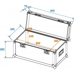 ROADINGER Flightcase per il trasporto di merce 60x30x30cm valigia baule case per service 4026397627145 KaotikaStore