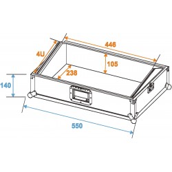 Roadinger Flightcase per mixer 19" 483mm 4HE centraline effetti Mixer Case Pro MCA-19 4U bk KaotikaStore 30111570 4026397184952