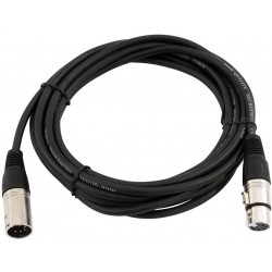 Cavo XLR 5 metri 5 poli microfonico per segnale di linea adattabile per segnali DMX cavo pronto uso maschio femmina microfono