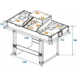 ROADINGER Flightcase per trasporto giradischi piatti dj KaotikaStore 30124208 EAN 4026397426366