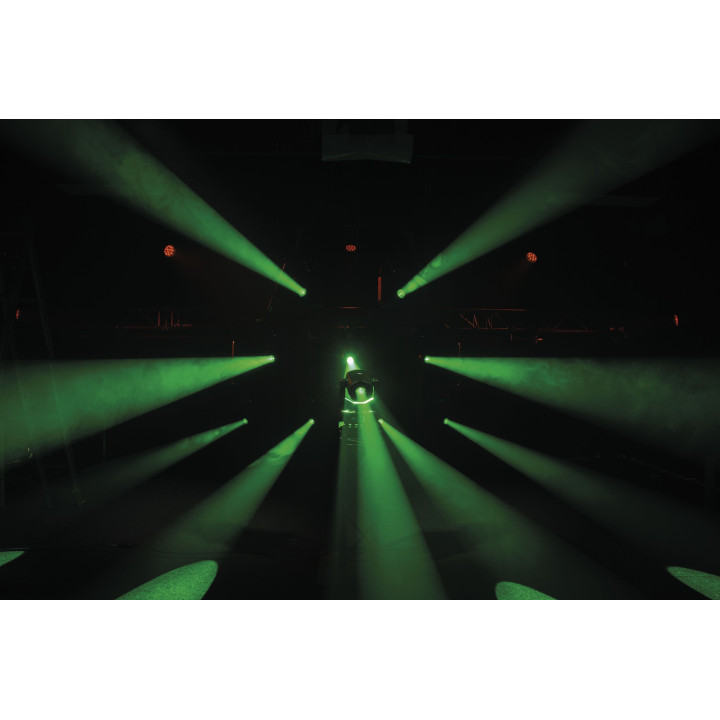Showtec Shark - The Meg - Hybrid One Testa mobile LED ibrida da 160 W compatta zoom motorizzato per discoteca KAOTIKASTORE