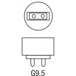 GE GKV 240V/600W G-9.5 250h 3200K lampada ricambio