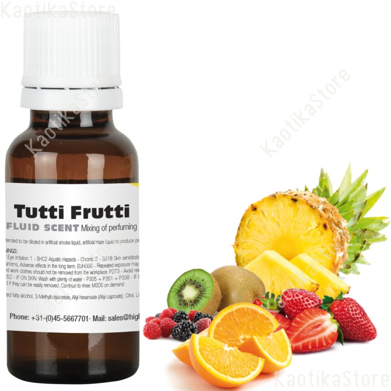 Essenza TUTTI FRUTTI per liquido del fumo macchina aroma fragranza fog machine smoke fluid fragrance profumo