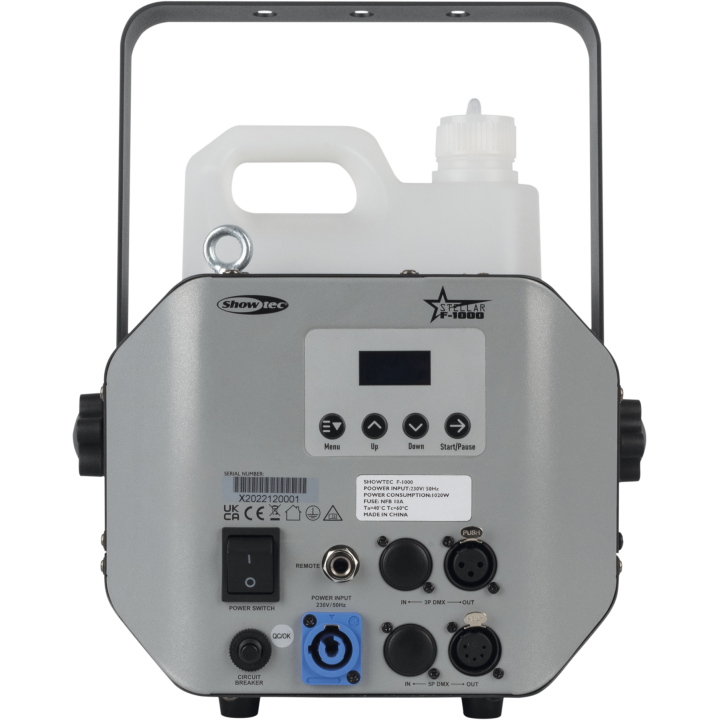 Showtec Stellar F-1000 Fogger macchina del fumo Riscaldatore da 1000 W comando remoto a filo per feste e party dj KaotikaStore