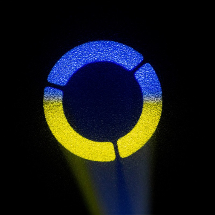 BOOMTONE LED MAXI SPOT 60 W testa mobile alta luminosità effetto Strobo ruota 7 colori & 7 Gobos per dj e feste KaotikaStore
