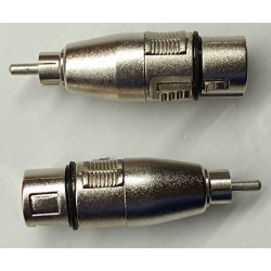 Set 2 pezzi Sirus Pro adattatore XLR 3 poli femmina / RCA maschio connettore segnale audio mixer KaotikaStore