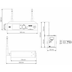 D1480B DAP EDGE EBS-2 Set doppio beltpack wireless - 610-670 MHz sistema microfonico wireless microfono KaotikaStore