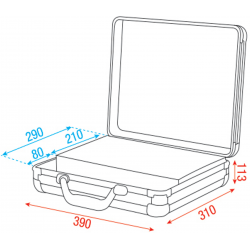 Dap Audio Flightcase per trasporto di 7 microfoni valigetta porta palmare