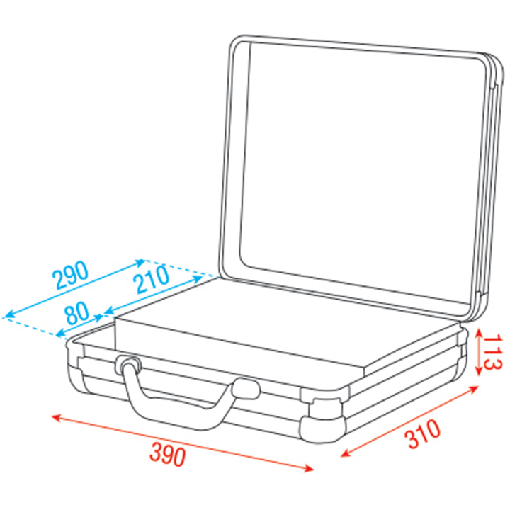 Dap Audio Flightcase per trasporto di 7 microfoni valigetta porta palmare