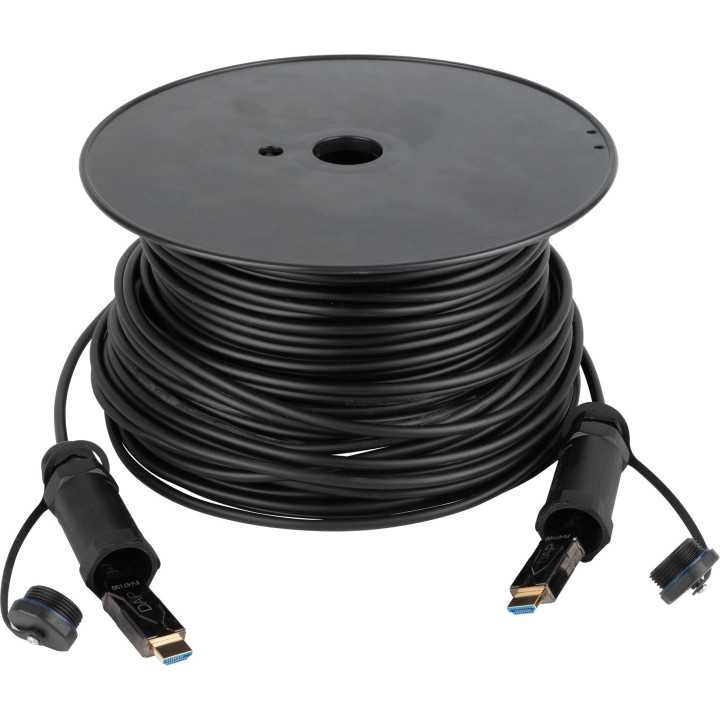 FV47100 DAP Cavo in fibra ottica HDMI 2.1 AOC 8K armato 100 m placcato oro KaotikaStore