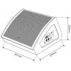 D3661 Dap Audio M12 monitor attivo spia attiva cassa da 12" Bi-Amp, 415W KaotikaStore EAN 8717748332196 active speaker